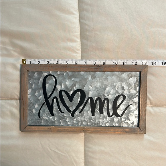 Charming Black and Silver 'Home' Wall Art - Picture 2 of 3